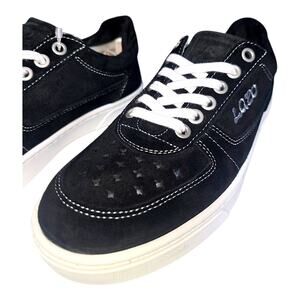 Lazo Hypernova Black Eco Suede Sneakers Womens 7 Low Top Skate Shoes NWT